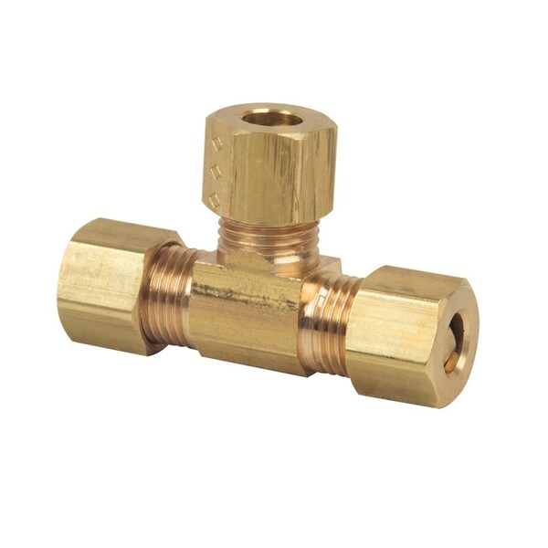 Thrifco Plumbing No. 64-C 1/4 Inch Lead-Free Brass Compression Tee 4401065 - main